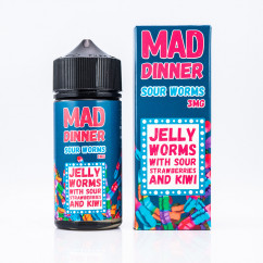 Mad Dinner Organic Sour Worms 100ml 0mg