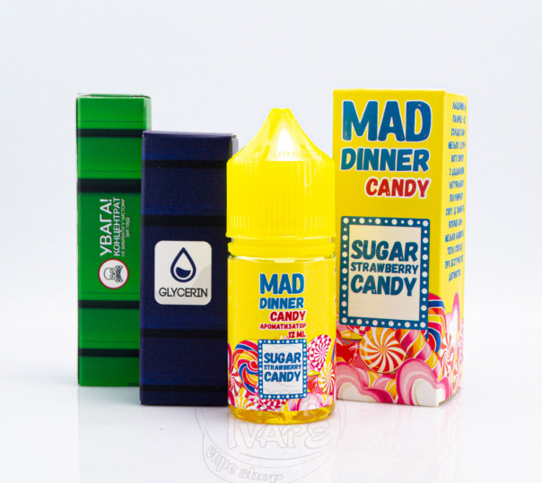 Рідина Mad Dinner Salt Candy 30ml 50mg зі смаком полуничної цукерки (набір компонентів)