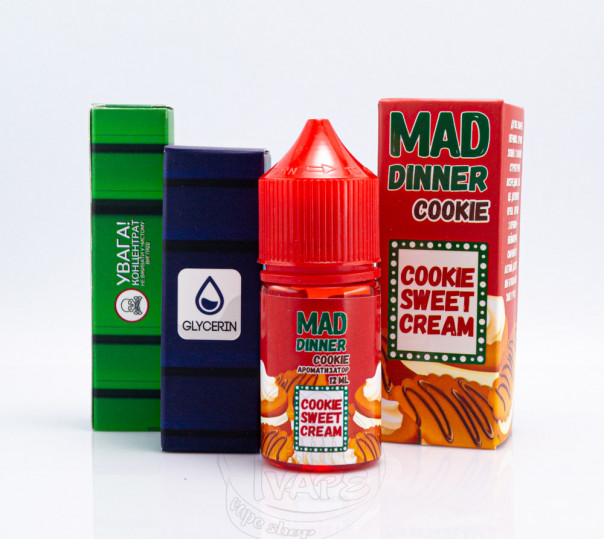 Рідина Mad Dinner Salt Cookie 30ml 30mg зі смаком печива (набір компонентів)