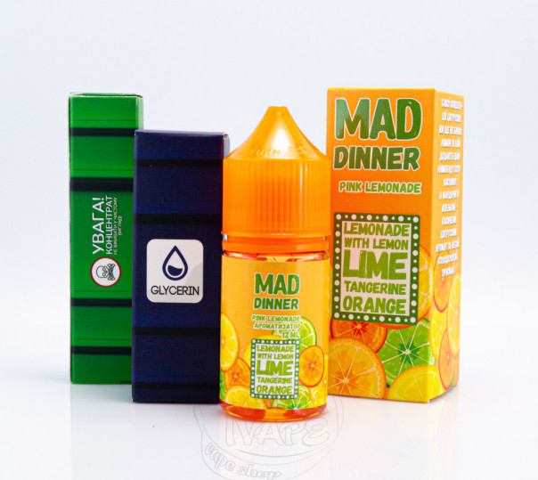 Жидкость Mad Dinner Salt Pink Lemonade 30ml 50mg со вкусом розового лимонада (набор компонентов)