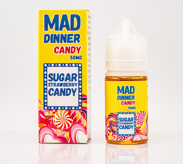 Жидкость Mad Dinner Salt Candy 30ml 65mg на солевом никотине со вкусом клубничной конфеты