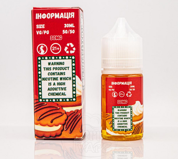 Рідина Mad Dinner Salt Cookie 30ml 65mg на сольовому нікотині зі смаком печива