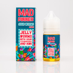 Mad Dinner Salt Sour Worms 30ml 65mg Жидкость