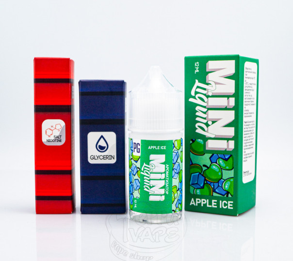 Жидкость Mini Liquid Salt Apple Ice 30ml 30mg со вкусом яблока с холодком (набор компонентов)