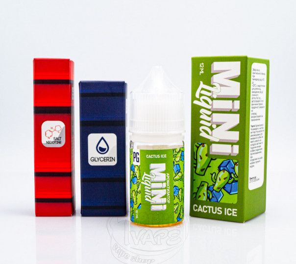 Рідина Mini Liquid Salt Cactus Ice 30ml 50mg зі смаком холодного кактуса (набір компонентів)