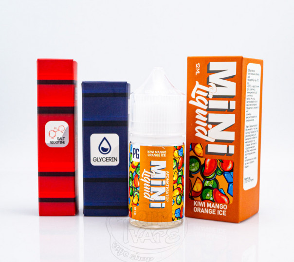 Рідина Mini Liquid Salt Kiwi Mango Orange Ice 30ml 30mg зі смаком ківі, манго та апельсина з холодком (набір компонентів)