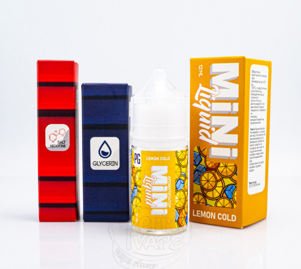 Рідина Mini Liquid Salt Lemon Cold 30ml 30mg зі смаком лимона з холодком (набір компонентів)