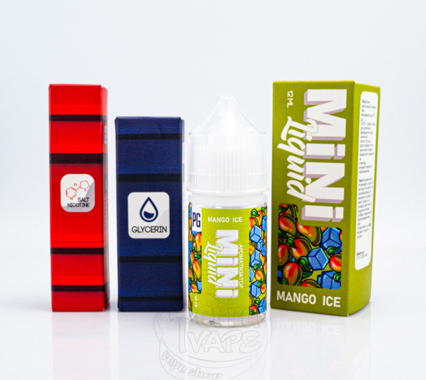 Жидкость Mini Liquid Salt Mango Ice 30ml 50mg со вкусом манго с холодком (набор компонентов)