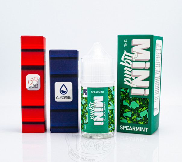 Жидкость Mini Liquid Salt Spearmint 30ml 50mg со вкусом мяты (набор компонентов)