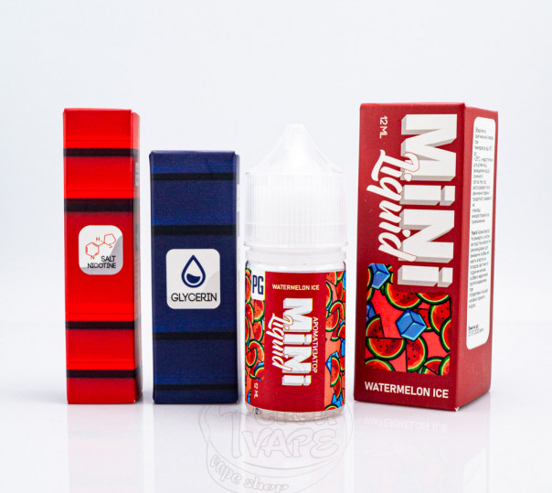 Рідина Mini Liquid Salt Watermelon Ice 30ml 50mg зі смаком кавуна з холодком (набір компонентів)