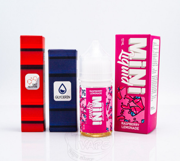 Рідина Mini Liquid Salt Raspberry Lemonade 30ml 30mg зі смаком малинового лимонаду (набір компонентів)