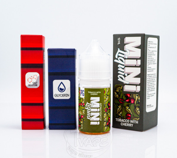 Жидкость Mini Liquid Salt Tobacco With Cherry 30ml 30mg со вкусом табака с вишней (набор компонентов)