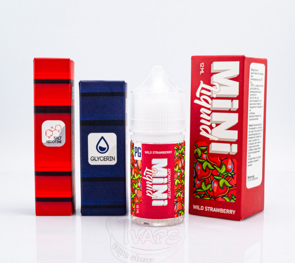 Жидкость Mini Liquid Salt Wild Strawberry 30ml 30mg со вкусом земляники (набор компонентов)