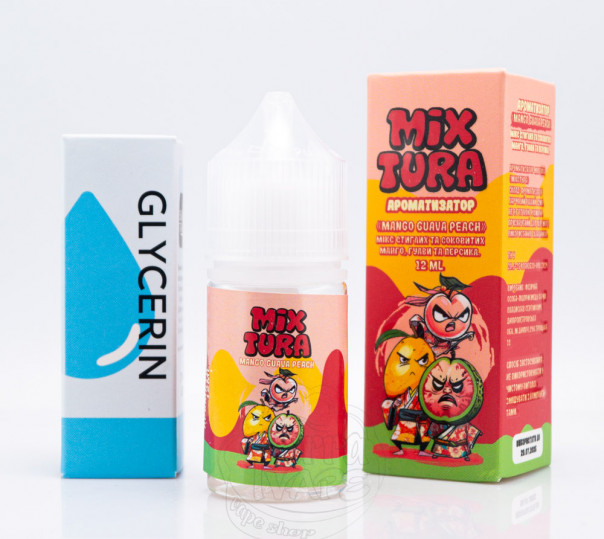 Рідина Mixtura Salt Mango Guava Peach 30ml 30mg зі смаком манго, гуави та персика (набір компонентів)