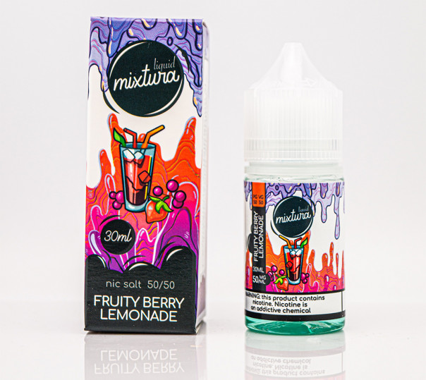 Жидкость Mixtura Salt Fruity Berry Lemonade 30ml 50mg на солевом никотине со вкусом ягодного лимонада