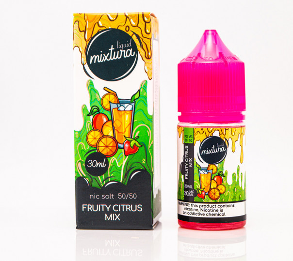 Жидкость Mixtura Salt Fruity Citrus Mix 30ml 30mg на солевом никотине со вкусом фруктово-цитрусового микса