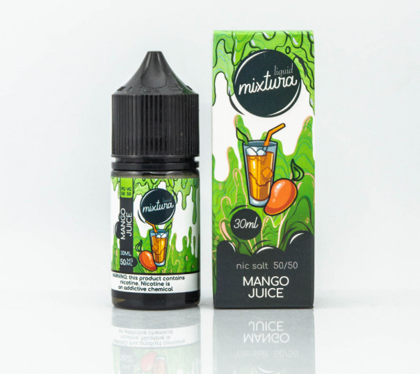 Рідина Mixtura Salt Mango Juice 30ml 30mg на сольовому нікотині зі смаком мангового соку