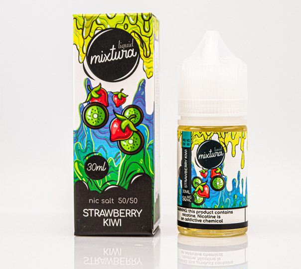 Рідина Mixtura Salt Strawberry Kiwi 30ml 30mg на сольовому нікотині зі смаком полуниці та ківі