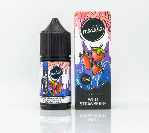 Рідина Mixtura Salt Wild Strawberry 30ml 30mg на сольовому нікотині зі смаком суниці