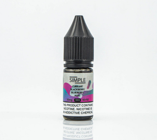 Рідина Simple Salt Currant Blackberry Blueberry Mint 10ml 50mg на сольовому нікотині зі смаком смородини, чорниці, ожини та м'яти