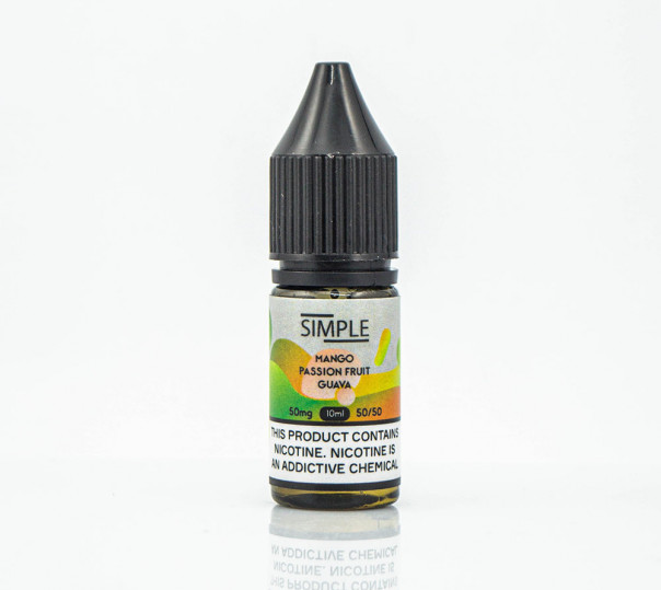 Рідина Simple Salt Mango Passion Fruit Guava 10ml 50mg на сольовому нікотині зі смаком манго, маракуї та гуави