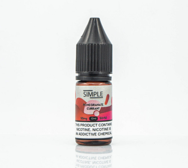 Рідина Simple Salt Pomegranate Currant 10ml 50mg на сольовому нікотині зі смаком гранату та смородини