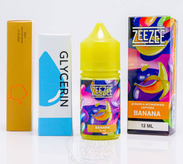 Жидкость ZeeZee Salt Banana 30ml 50mg со вкусом банана (набор компонентов)