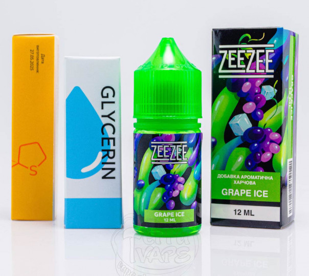 Жидкость ZeeZee Salt Grape Ice 30ml 50mg со вкусом винограда с холодком (набор компонентов)