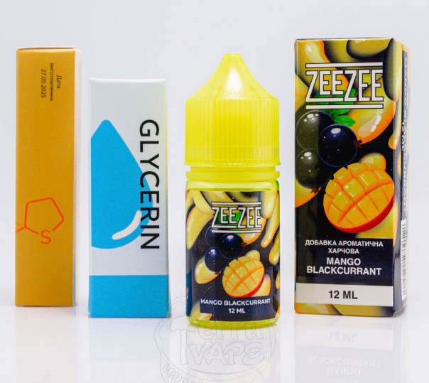 Жидкость ZeeZee Salt Mango Blackcurrant 30ml 50mg со вкусом манго и черной смородины (набор компонентов)