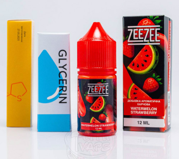 Жидкость ZeeZee Salt Watermelon Strawberry 30ml 50mg со вкусом арбуза и клубники (набор компонентов)