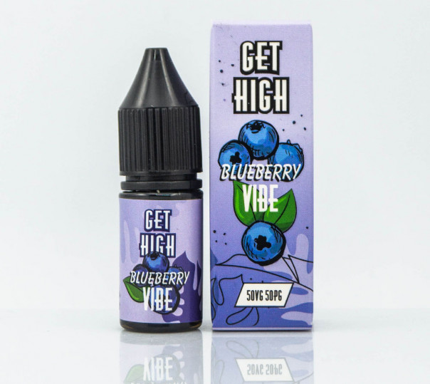 Рідина Get High Salt Blueberry Vibe 10ml 30mg на сольовому нікотині зі смаком чорниці з холодком