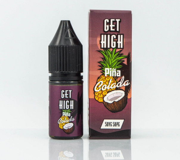 Рідина Get High Salt Pina Colada 10ml 30mg на сольовому нікотині зі смаком піна колади