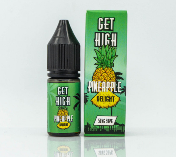 Рідина Get High Salt Pineapple Delight 10ml 30mg на сольовому нікотині зі смаком ананаса з холодком