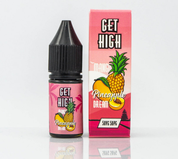 Жидкость Get High Salt Pineapple Dream 10ml 30mg на солевом никотине со вкусом ананаса, персика и манго