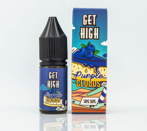 Рідина Get High Salt Purple Clouds 10ml 30mg на сольовому нікотині зі смаком чорничного чізкейка