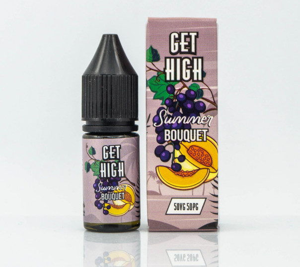 Рідина Get High Salt Summer Bouquet 10ml 30mg на сольовому нікотині зі смаком дині та винограду