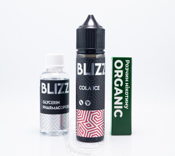 Рідина Blizz Organic Cola Ice 60ml 6mg зі смаком прохолодної коли (набір компонентів)