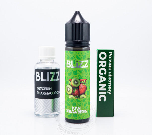 Жидкость Blizz Plus Organic Kiwi Strawberry 60ml 3mg со вкусом киви и клубники (набор компонентов)