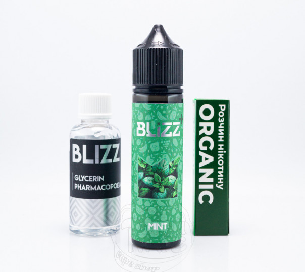 Жидкость Blizz Plus Organic Mint 60ml 3mg со вкусом мяты (набор компонентов)