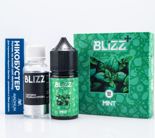 Жидкость Blizz Plus Salt Mint 30ml 25mg со вкусом мяты (набор компонентов)