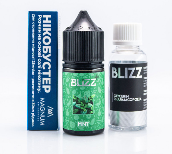 Рідина Blizz Plus Salt Mint 30ml 25mg зі смаком м'яти (набір компонентів)