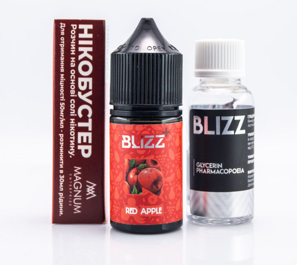 Жидкость Blizz Plus Salt Red Apple 30ml 25mg со вкусом красного яблока (набор компонентов)