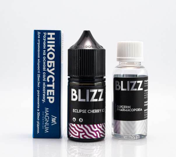 Жидкость Blizz Salt Eclipse Cherry Ice 30ml 25mg со вкусом вишневой жвачки (набор компонентов)