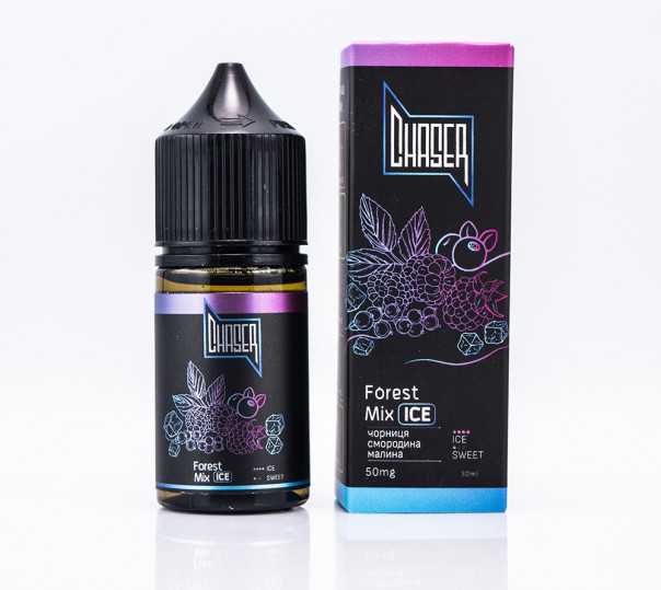 Рідина Chaser Black New ICE Salt Forest Mix ICE 30ml 50mg на сольовому нікотині зі смаком лісових ягід з холодком