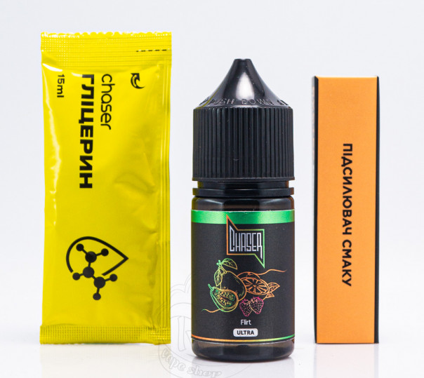 Рідина Chaser Black Ultra Salt Flirt 30ml 65mg зі смаком апельсина, полуниці та гуави (набір компонентів)