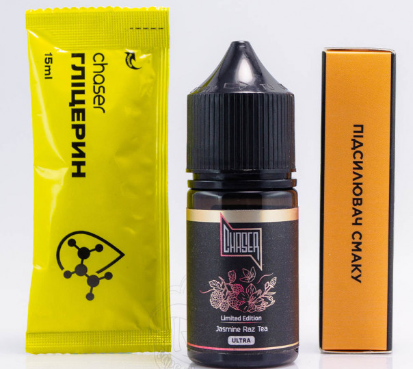 Жидкость Chaser Black Ultra Salt Jasmine Raz Tea 30ml 50mg со вкусом чая с малиной и жасмином (набор компонентов)