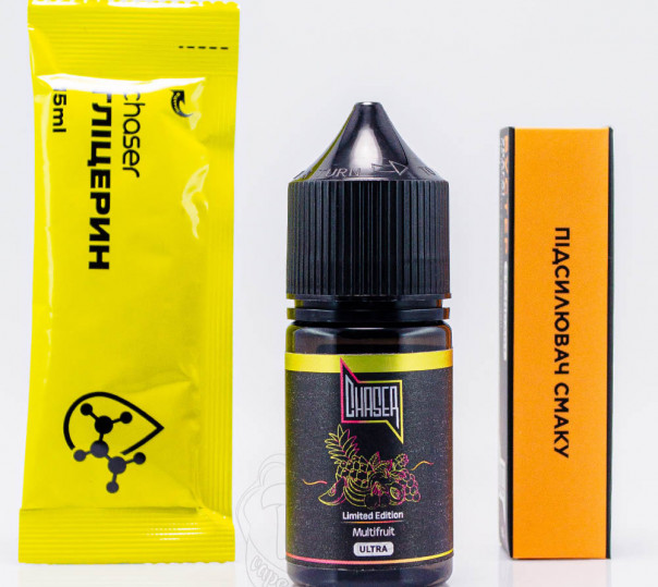 Жидкость Chaser Black Ultra Salt Multifruit 30ml 50mg со вкусом мультифрукт (набор компонентов)