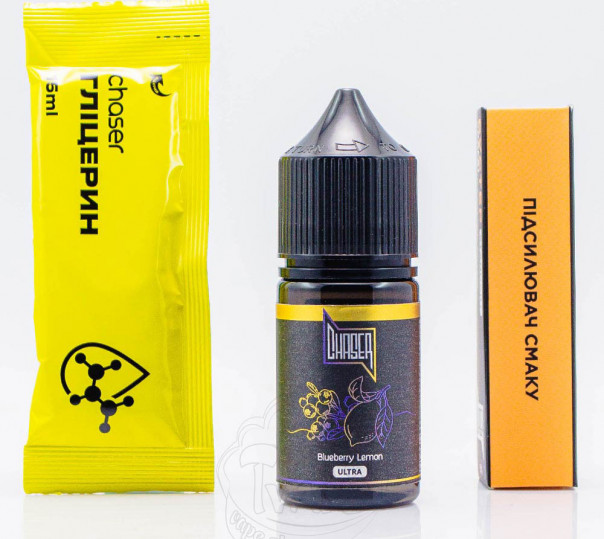 Жидкость Chaser Black Ultra Salt Blueberry Lemon 30ml 65mg со вкусом черники и лимона (набор компонентов)