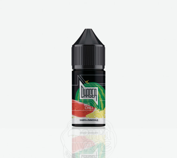 Рідина Chaser Black Salt Red Chill 30ml 50mg на сольовому нікотині зі смаком кавунового лимонаду