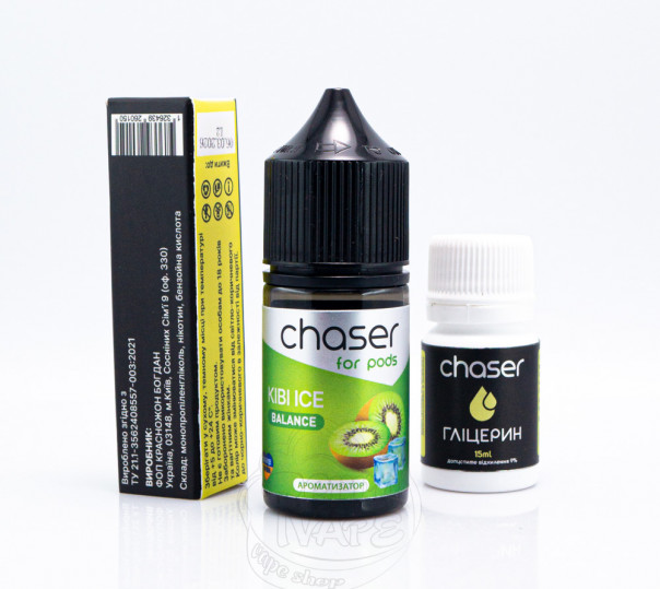 Рідина Chaser For Pods Balance ICE Salt Ківі ICE 30ml 50mg (набір компонентів)